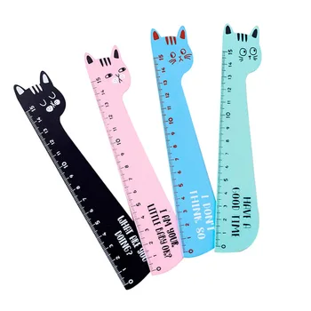 

1pcs/lot Four color cute cats ruler design Student Novelty Draw a straight line Stationery