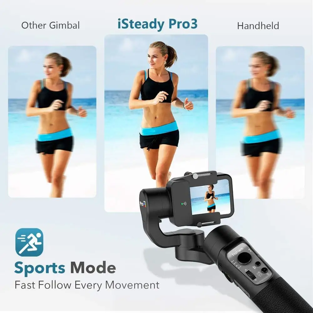 3-Axis Gimbal Stabilizer for GoPro 8 Action Camera Handheld Gimbal for Gopro Hero 8,7,6,5,4,3, Osmo Action Hohem iSteady Pro 3-2