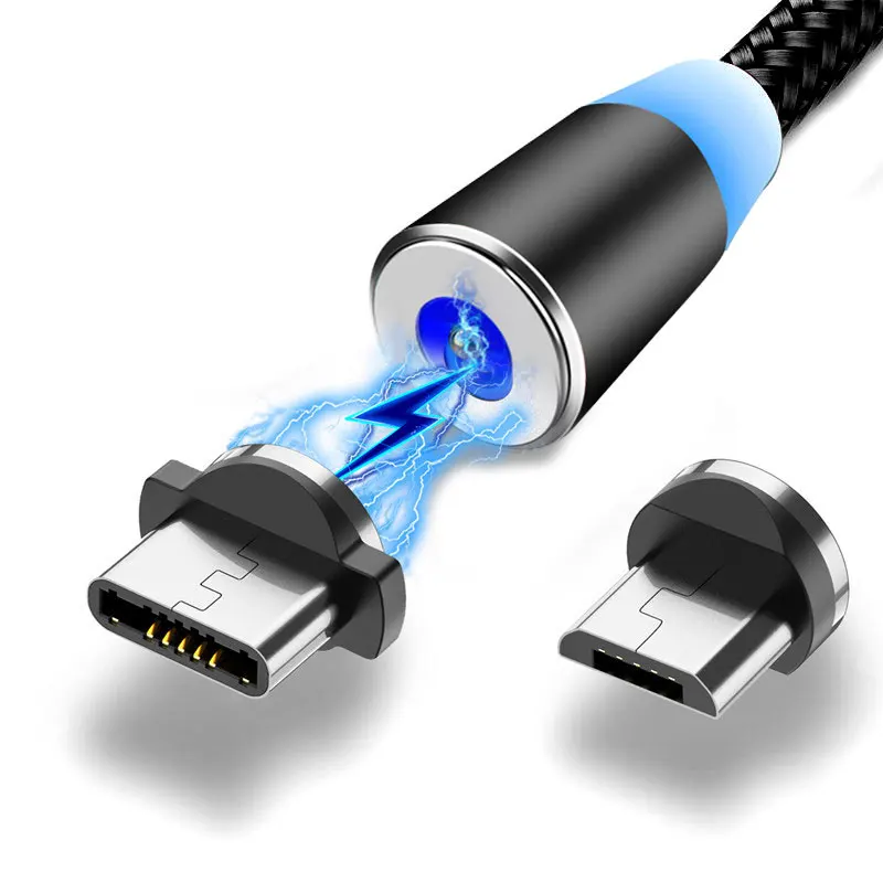 Магнитный usb-кабель для быстрой зарядки Тип USB C кабель магнит Зарядное устройство для зарядки и передачи данных Micro usb кабель для мобильного телефона с USB кабель для передачи данных Шнур