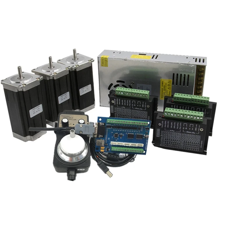3axis Nema23 Kit Stepper Motor Dm542 Servo Driver 5 Axis Mach3 Breakout Board With Control Handwheel For Cnc Mill Router Lathe Shafts Aliexpress