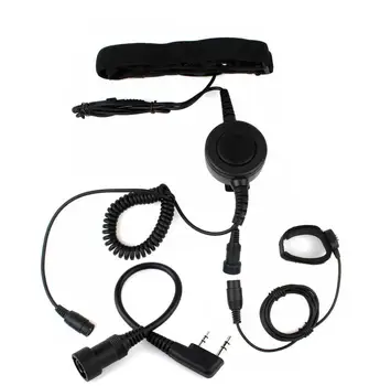 

Oppxun 2 Pin PTT Throat MIC Earpiece for KENWOOD BAOFENG UV5R 888S PUXING WOUXUN Radio