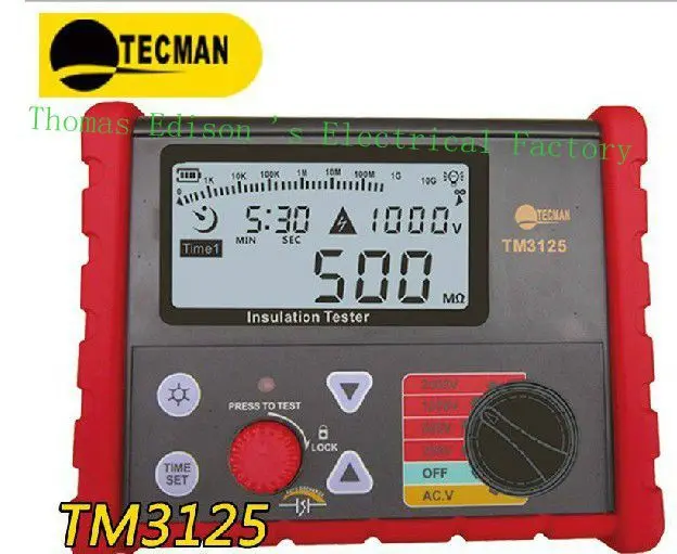 

TECMAN genuine digital high voltage insulation resistance tester/megohmmeter TM3125 (2500 v) meter