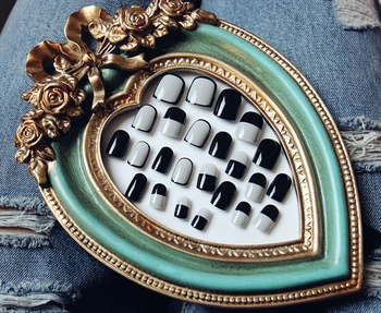 

Tips Transparent Half Cover Fake False French Nail Art Artificial Acrylic Gel UV Manicure Design Set DIY Tool