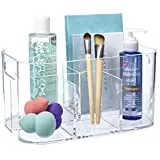 

yh BEJA Clear Makeup Brush Holder Organizer, 3 Slot Acrylic Cosmetics Brushes Storage Solution