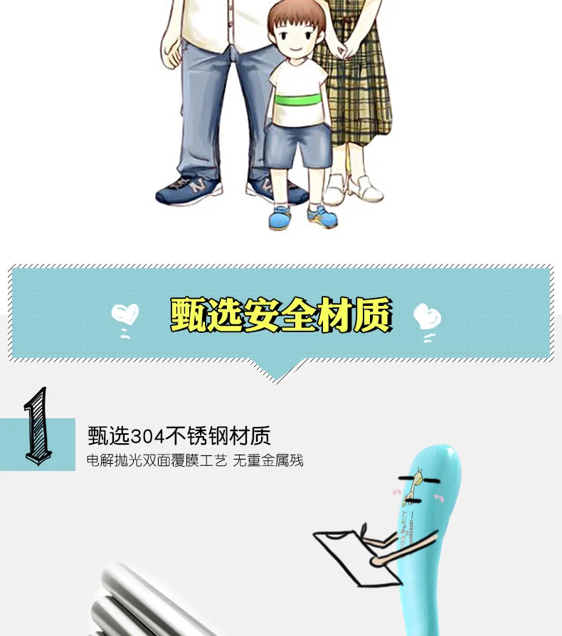 Mambobaby детская посуда детская из нержавеющей стали Инди qu bing shao ложка мультфильм детская ложка