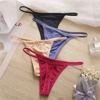 

Sexy Cotton Thongs Underwear Woman Panties Sexy G-String Female Cotton Underpants Solid Color Women Intimate Lingerie M-XL