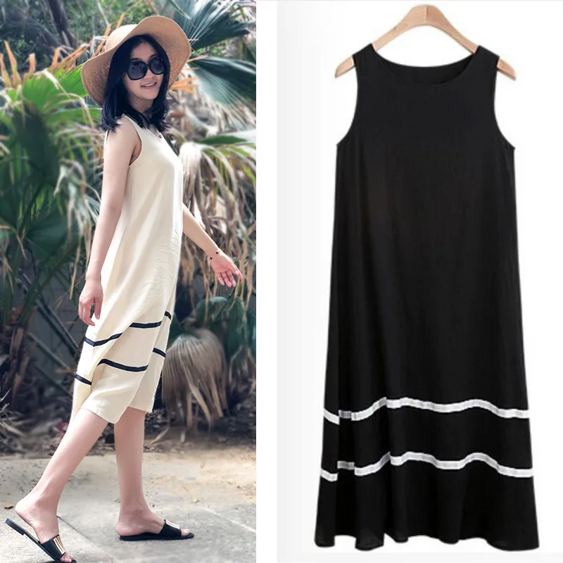 

Summer Korean Chiffon Women Dress Elegant Ladies Vintage Long Dress Boho Floral Office Sleeveless Vestidos Plus size Clothing