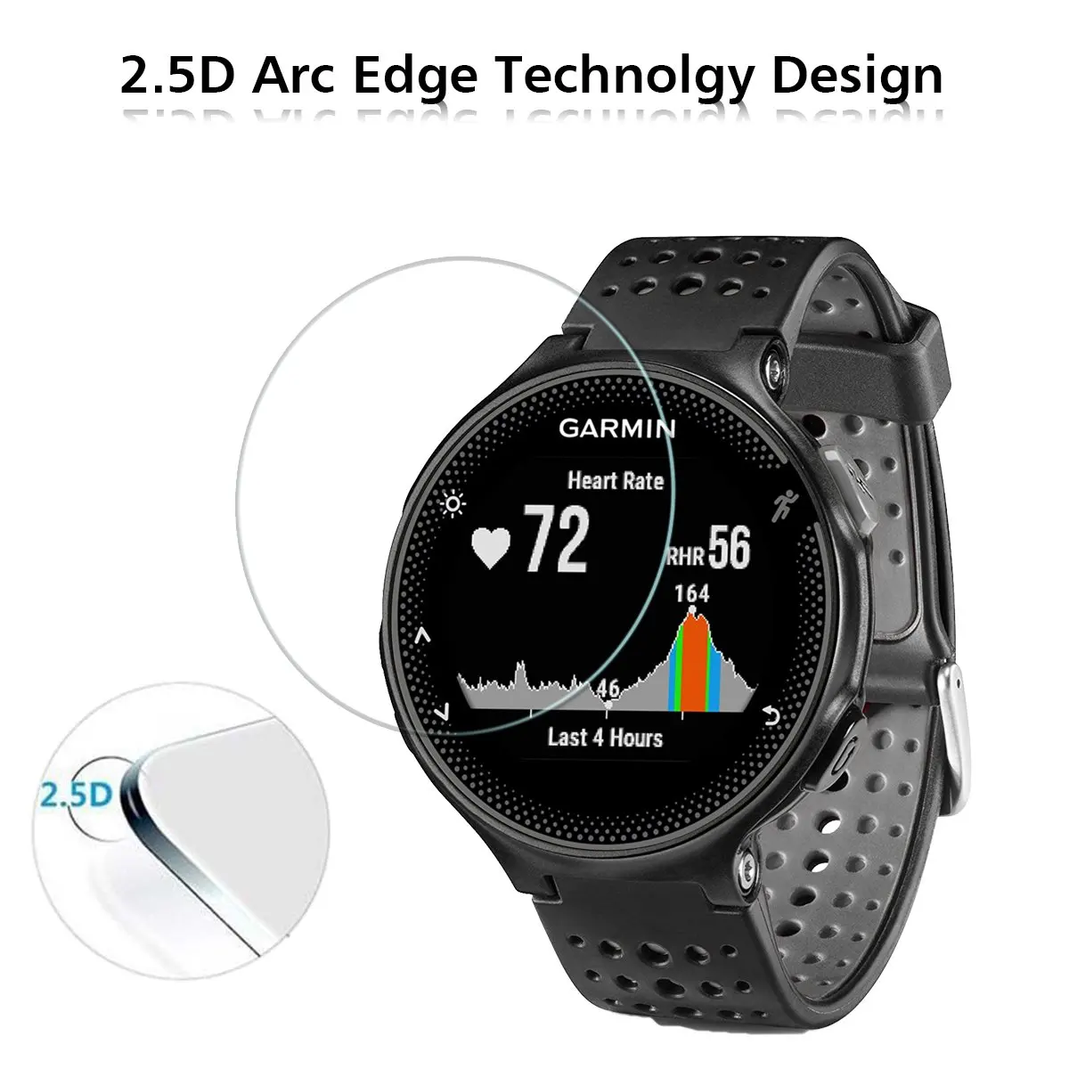 Garmin Garmin Forerunner 220/230/235/620/630 용 4PCS 강화 유리 Garmin 스마트 워치 용 9H 화면 보호 필름