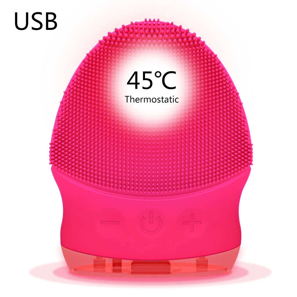 usb Зарядка Электрический Силиконовый водонепроницаемый Очищающий Инструмент красота очиститель пор щётка для умывания лица массажер