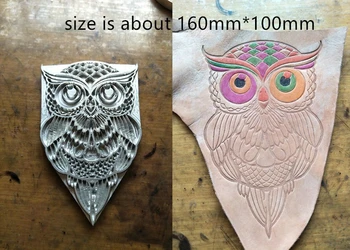 

Hand-work unique design leather working tools carving punches stamp craft tools- 3D owl pattern