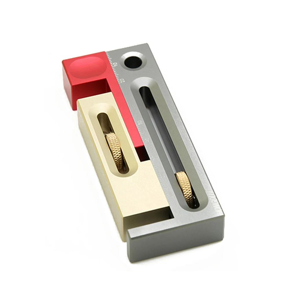 

High Accuracy Saw Table Saw Slot Adjuster Mortise and Tenon Tool Movable Measuring Block Woodworking Tools