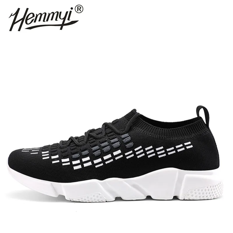 Hemmyi/2019 г. Демисезонная Мужская обувь Flyknit кроссовки дышащие Нескользящие мужские