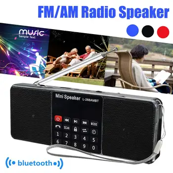 

Mini Portable Radio Wireless bluetooth Speaker LCD FM/AM Radio Stereo Speaker MP3 Music Player Micro for SD USB Dual Loudspeaker