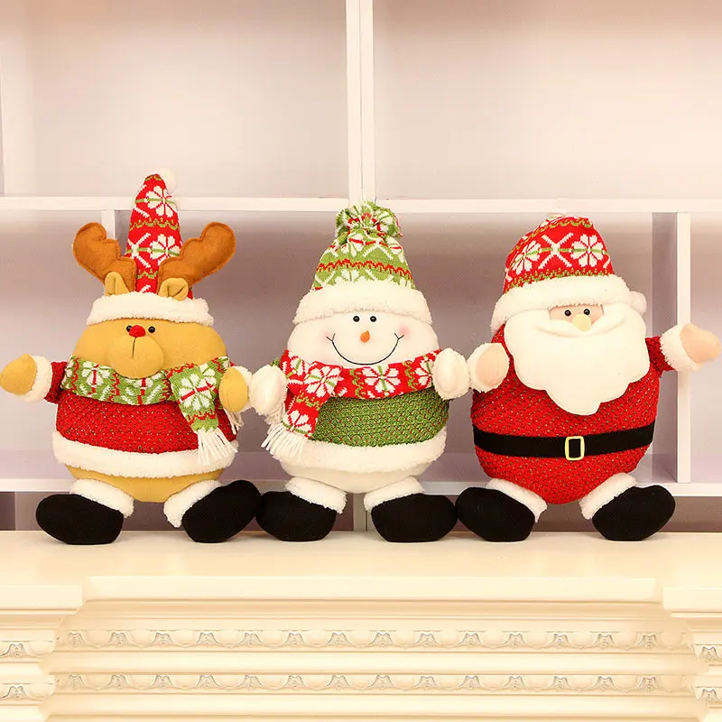 

2020 New Year Christmas Decor For Home Christmas Gift Santa Claus Snowman Doll Child Dolls Navidad Natal Holidays Gift Kids Toys