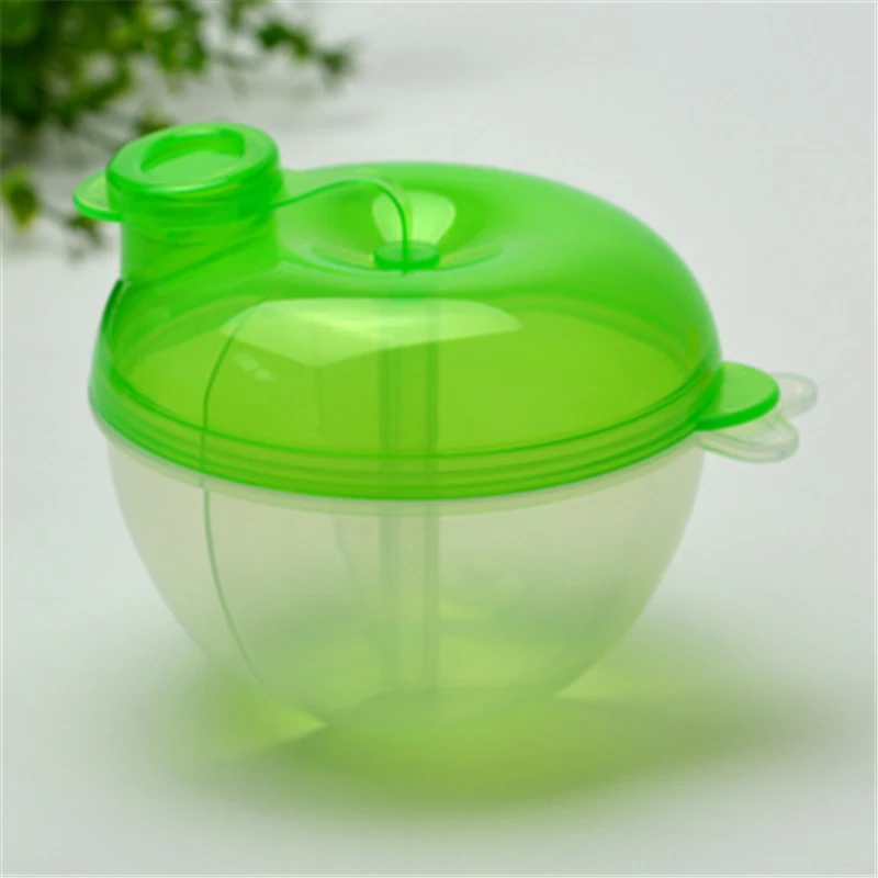 1PCS Portable Milk Powder Formula Dispenser Food Container Infant bean Storage Box for Kids Baby Care Toddler Travel Bottle - Цвет: Зеленый