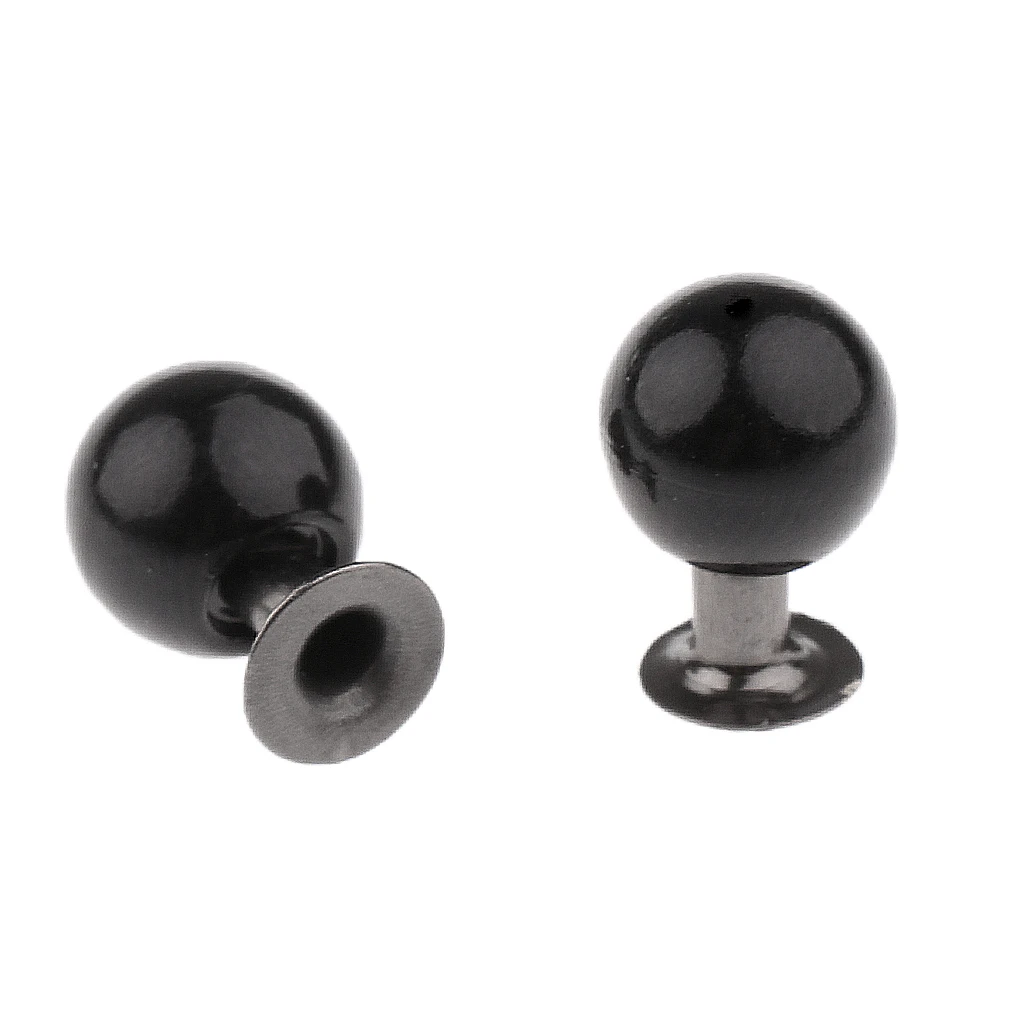 20 Pieces Pearls Rivets Studs 8mm for DIY Leather Bag Shoes Clothes Dress Belt Bracelet Decorations 5 Colors