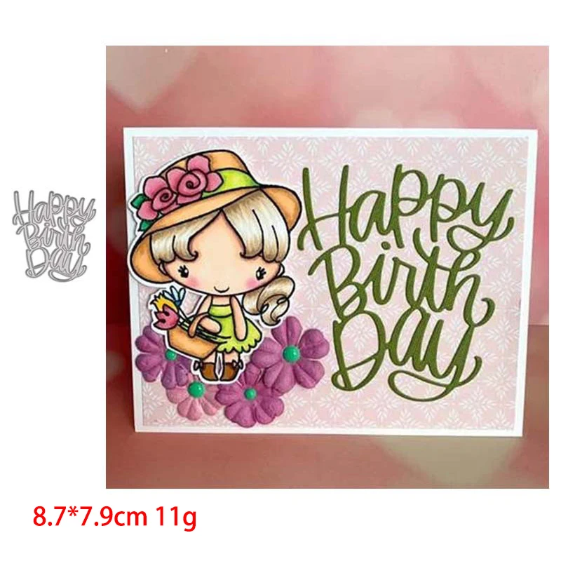 

Happy Birthday Letter Metal Cutting Dies Stencils for DIY Scrapbooking Photo Album Decorative Embossing DIY Paper Cards