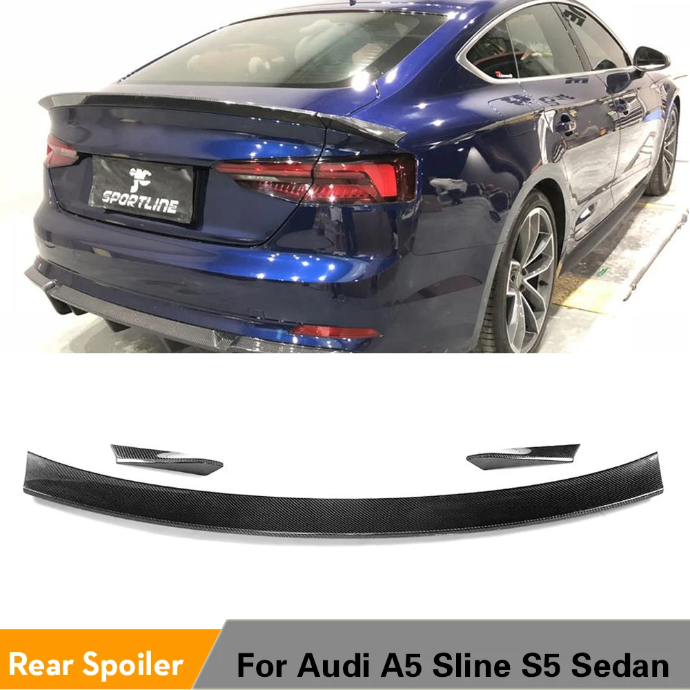 Задний спойлер из углеродного волокна/FRP для Audi A5 Sline S5 Sportback Hatchback 4 Door 2017 2018 2019 3