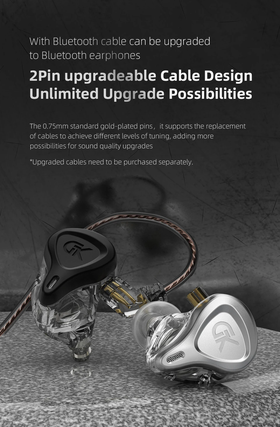 GK G5 Metal Wired Earphone In Ear HiFi Bass Music Earbud Headset With Microphone Noise Cancelling Sport Monitor Headphones