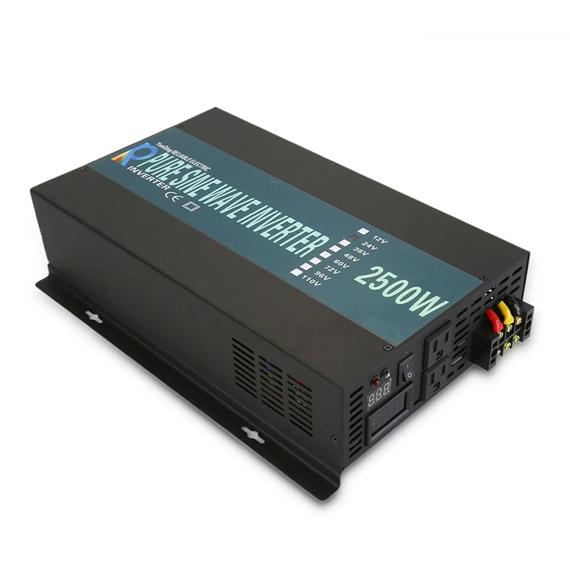 Inverter A Onda Sinusoidale Pura 2500W 12V 220V Dc A Ac Sistema Off Grid Convertitore Di Batteria Generatore Inverter Pannello Solare