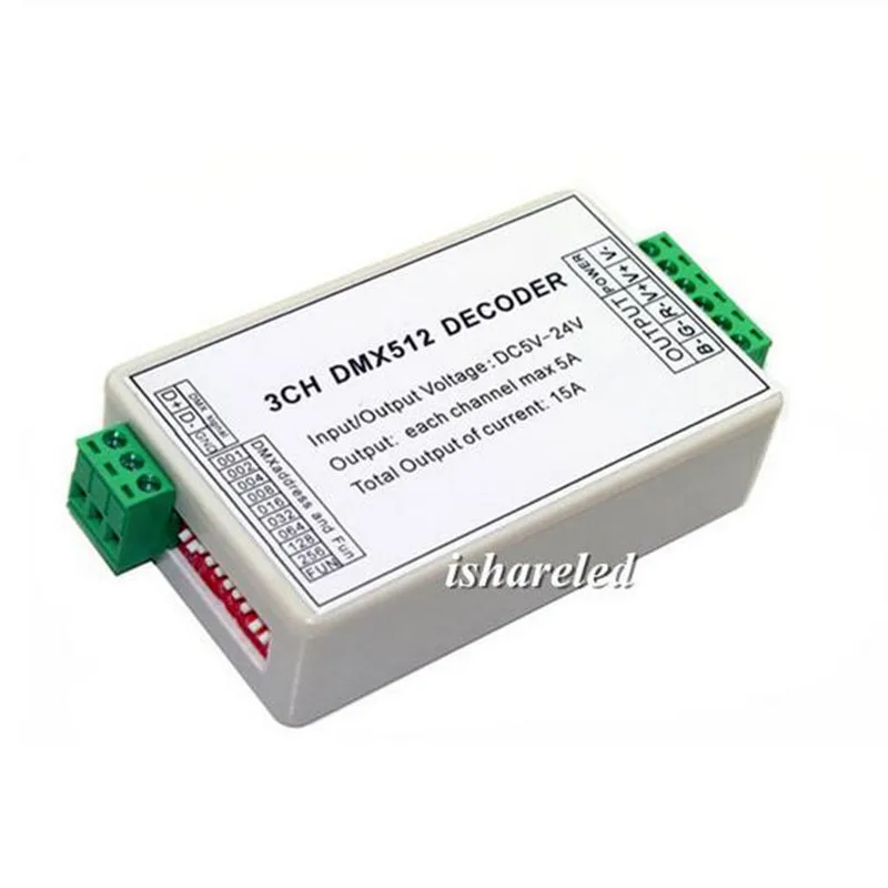 Контроллер диммера dmx512 1 шт. 3 канала декодер для модуля светильник Ной панели