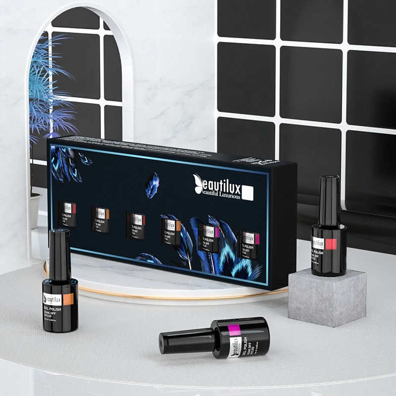 Beautilux Гель лак для ногтей Lot Soak Off УФ светодиодный Полупостоянный комплект гелевых