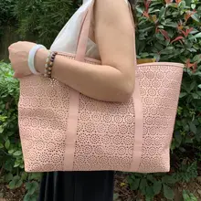 Розовая открытая сумка на плечо, сумка-тоут из искусственной кожи, Большая вместительная сумка для покупок, сумка для мам