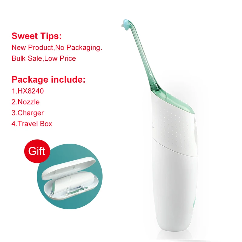 Флоссер Sonicare HX8240 аккумуляторный с насадкой и зарядным устройством для