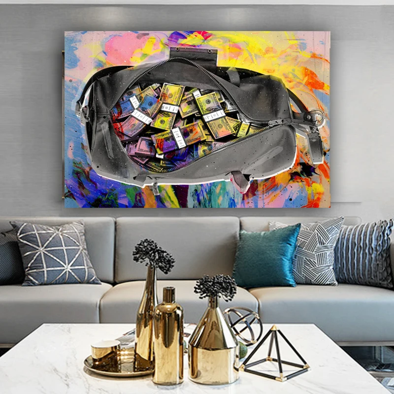 Картина на холсте безопасная сумка картина маслом плакаты о деньгах и принты