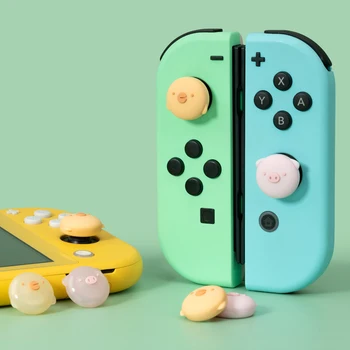 

Cute Pig Chick Thumb Grips Joystick Cap JoyCon Rocker Caps Non-slip Thumbstick Case Cover For Nintendo Switch Lite Accessories