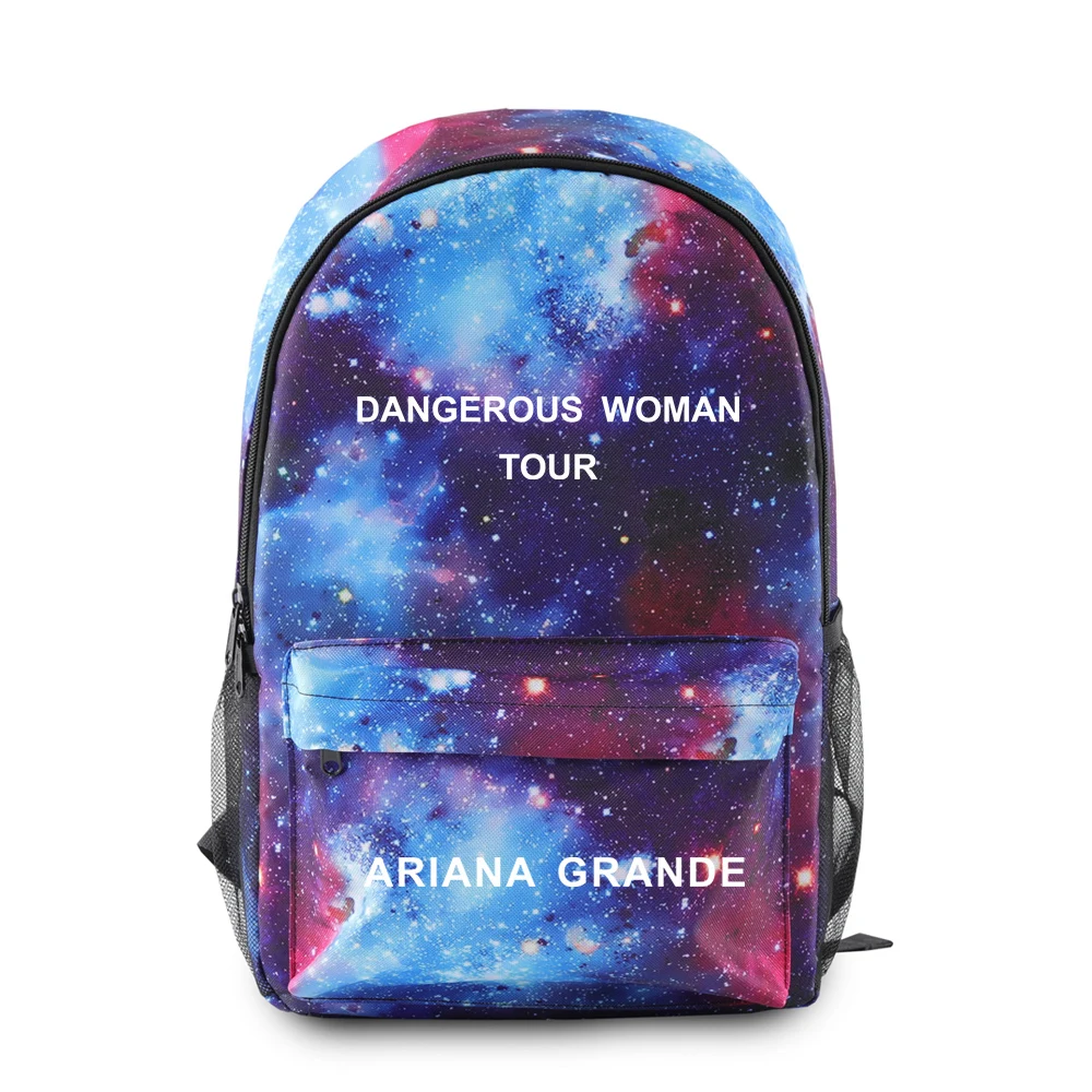 Холщовый Рюкзак на плечо в стиле Харадзюку певец с принтом логотипа Ariana Grande и