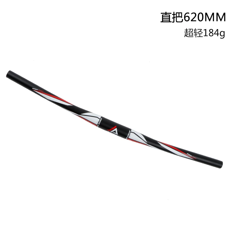 620mm black red Горный велосипед супер легкий горизонтальный поручень 640 мм стержень 31,6 мм сиденье трубка велосипедный Подседельный штырь ручка бар - Цвет: 620mm black red