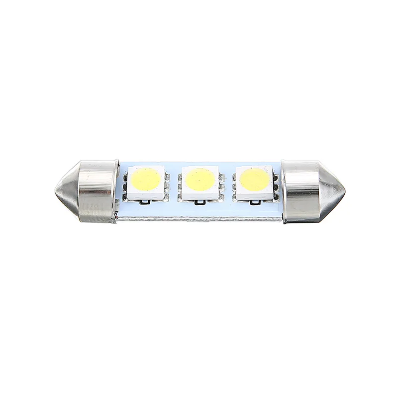 10 шт./компл. белый 38 мм гирлянда Осветительная лампа 5050 3 SMD СВЕТОДИОДНЫЙ салона