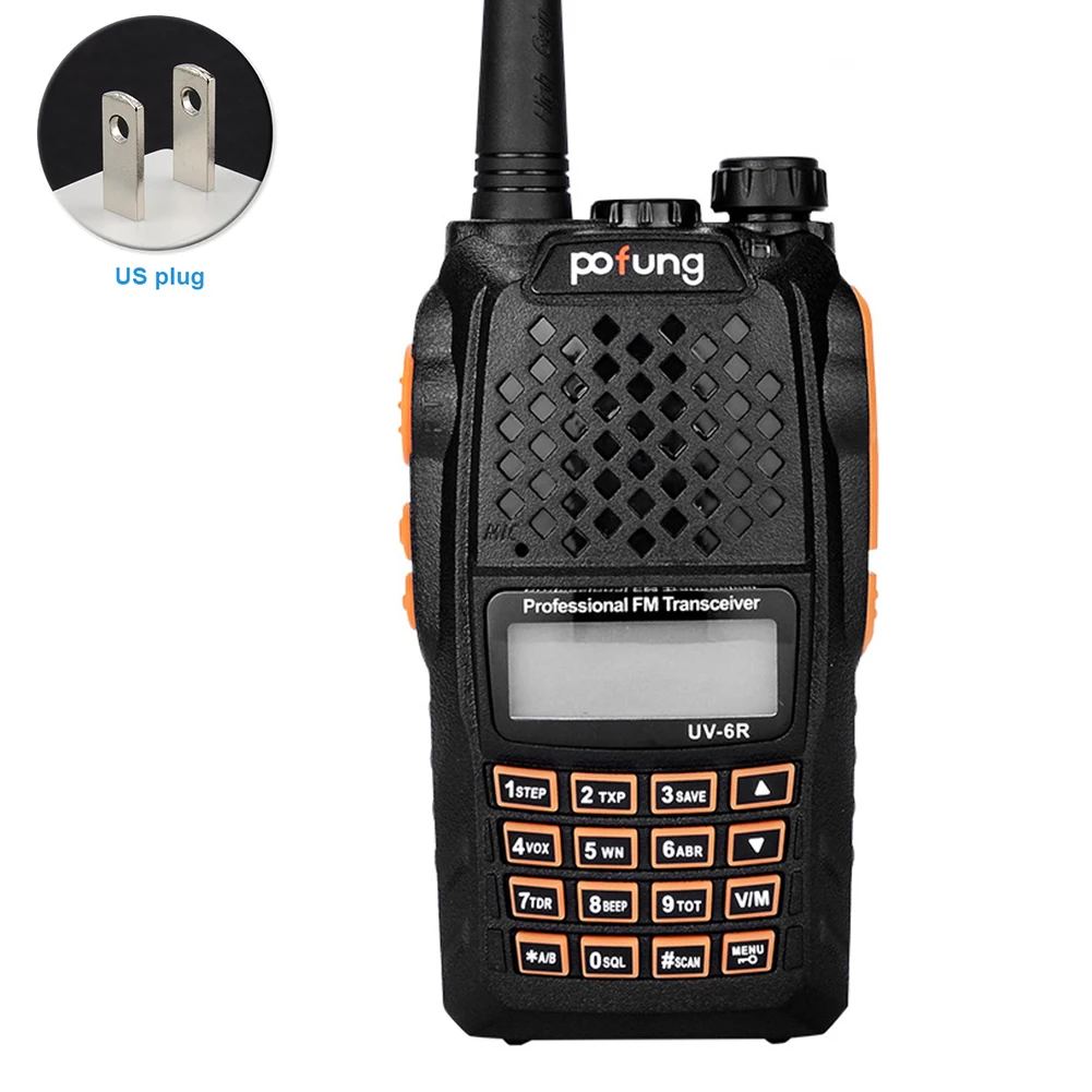 

Dual Band Radio Handheld FM Small Walkie Talkie Wireless Transceiver Outdoor Black Anti Fall Noise Reduction For Baofeng UV-6R