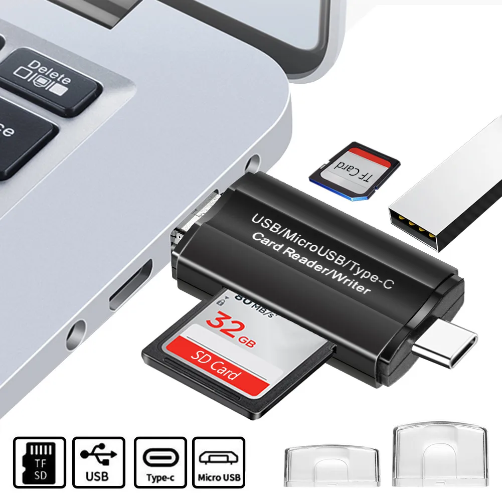 Кардридер 3 в 1 для SD-карт USB Type C 2 0 TF Micro SD | Компьютеры и офис