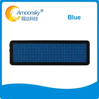 

Hot selling rechargeable programmed led name badge bule green red for choice led name tag can type and show all languages