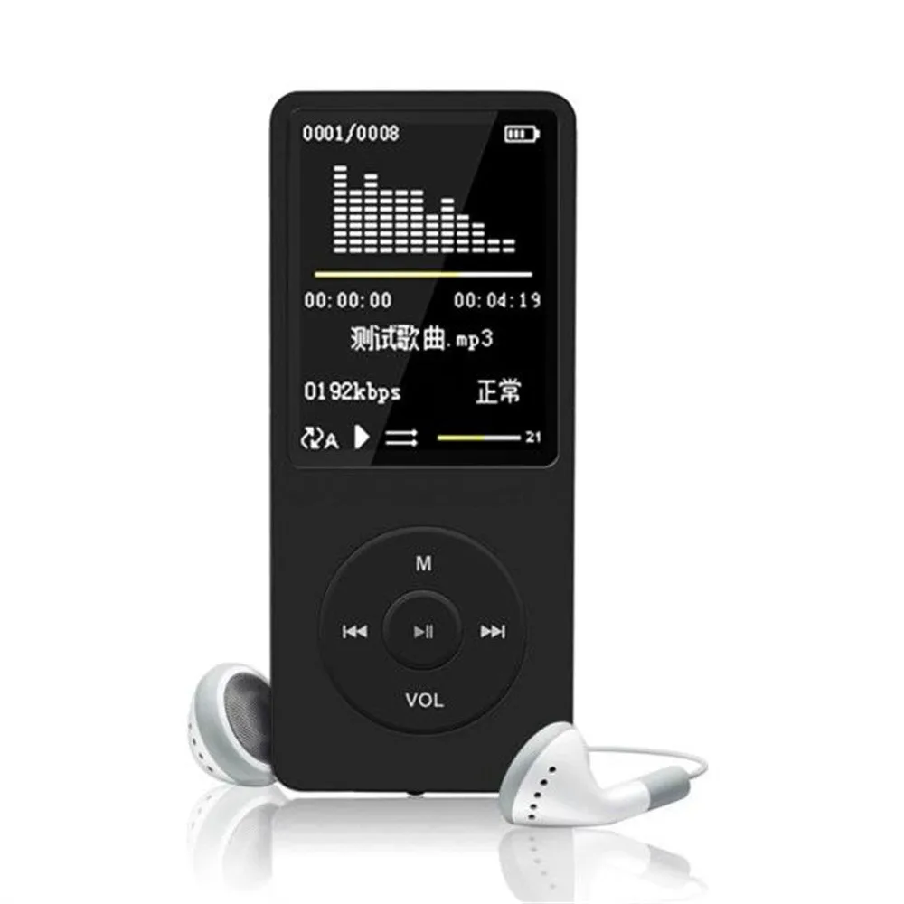 MP3 Walkman Hifi плеер USB мини MP3 плеер с ЖК-экраном Поддержка FM рекордер TF карта спортивные музыкальные наушники MP3-плеер# T10G