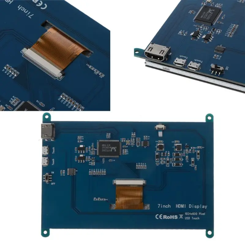 7 дюймов Сенсорный экран 1024*600/800*480 для Raspberry Pi 4 ЖК-дисплей Дисплей TFT монитор для Raspberry Pi 3 Model B 3B