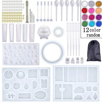 

1 set Resin Casting Mold Tool Kit DIY Silicone Jewelry Pendant Making Mould Silicone UV Casting Tools Clay Resin Casting Molds