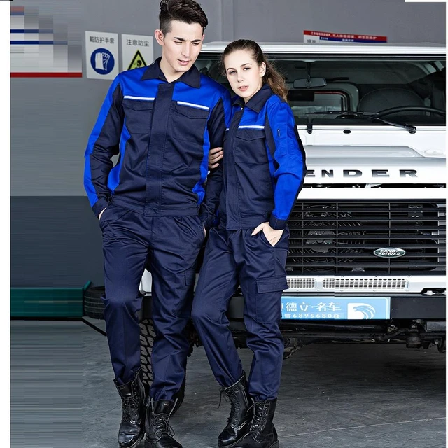 Ropa de trabajo de manga larga para hombre y mujer, uniforme de trabajo para  Taller de coche, traje de trabajo mecánico, monos - AliExpress