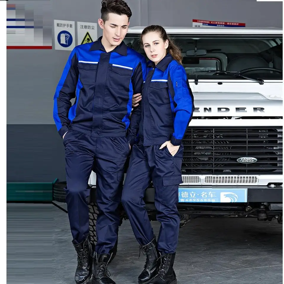 Conjunto de ropa de trabajo para hombre y mujer, uniforme mecánico para  Taller, coche, aire acondicionado