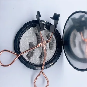 

magnetic eyelash No glue no eyeliner curler soft magnets eyelash 2020 New mink magnetic eyelashes with tweezers