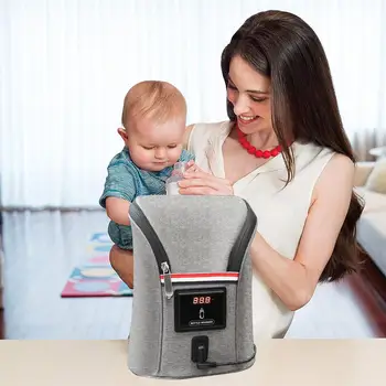 

Baby Outdoor Car-mounted Constant Temperature Car Portable Heating Milk Bottle Bag Intelligent Warm Milk Tool Insulation Cover