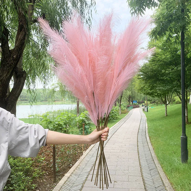 5Pcs 100/70cm Artificial Pampas Grass Bouquet New Year Holiday Wedding Party Home Decoration Plant Simulation Dried Flower Reed 5Pcs 100/70cm Artificial Pampas Grass Bouquet New Year Holiday Wedding Party Home Decoration Plant Simulation Dried Flower Reed