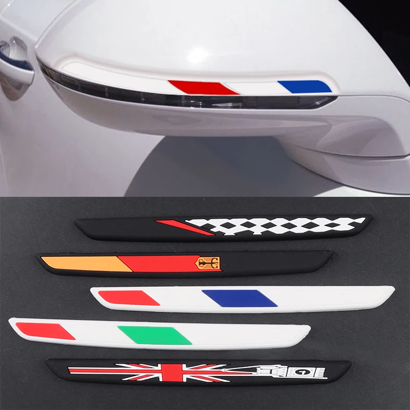 

6Pcs Car styling National Flag Emblem Anti Scratches Abrasion Car Door Rearview Anti-Collision Strip Protector Case Car sticker