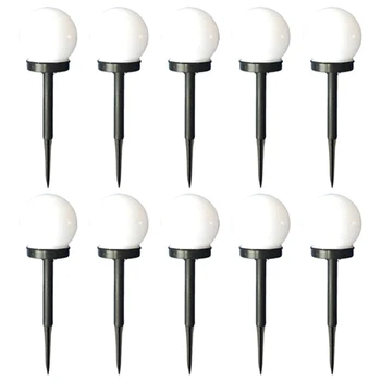 

LED Solar Garden Light, Solar Globe Lights Outdoor Globe Stake Light Garden Path Lighting for Garden Warm White 10 Pack