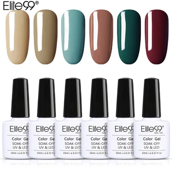 

Elite99 6Pieces/Set 10ML Camel Series Gel Nail Polish For Manicure kit Semi Permanent Primer Matte Top UV LED Jam Gel Varnish