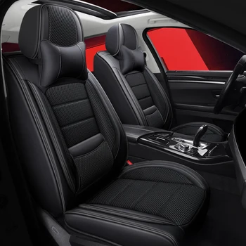 

Full Coverage PU Leather car seat cover flax fiber auto seats covers for audi a7 q3 q5 q7 s3