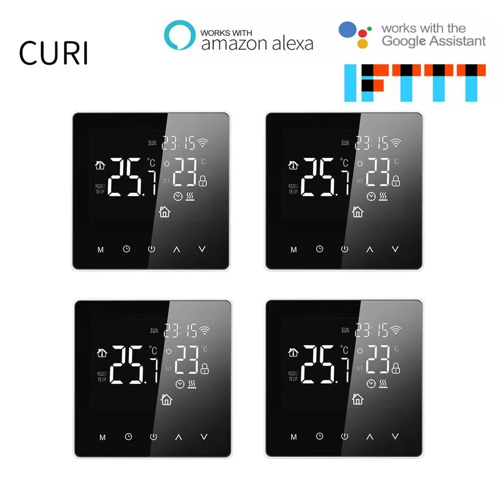 

2/4 packs Programmable wifi digital smart thermostat 220v/16A for room temperature control underfloor heating