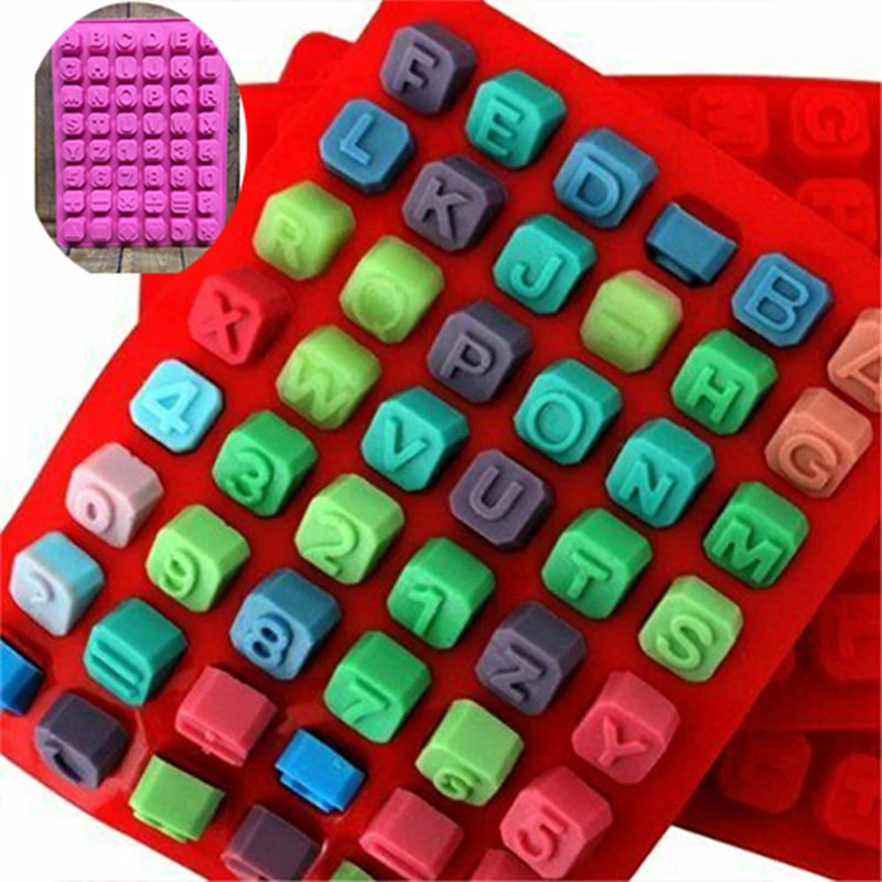 Alphabet Numbers Blocks Silicone Mould Cake Jelly Chocolate Letters Number Mold mold | Дом и сад